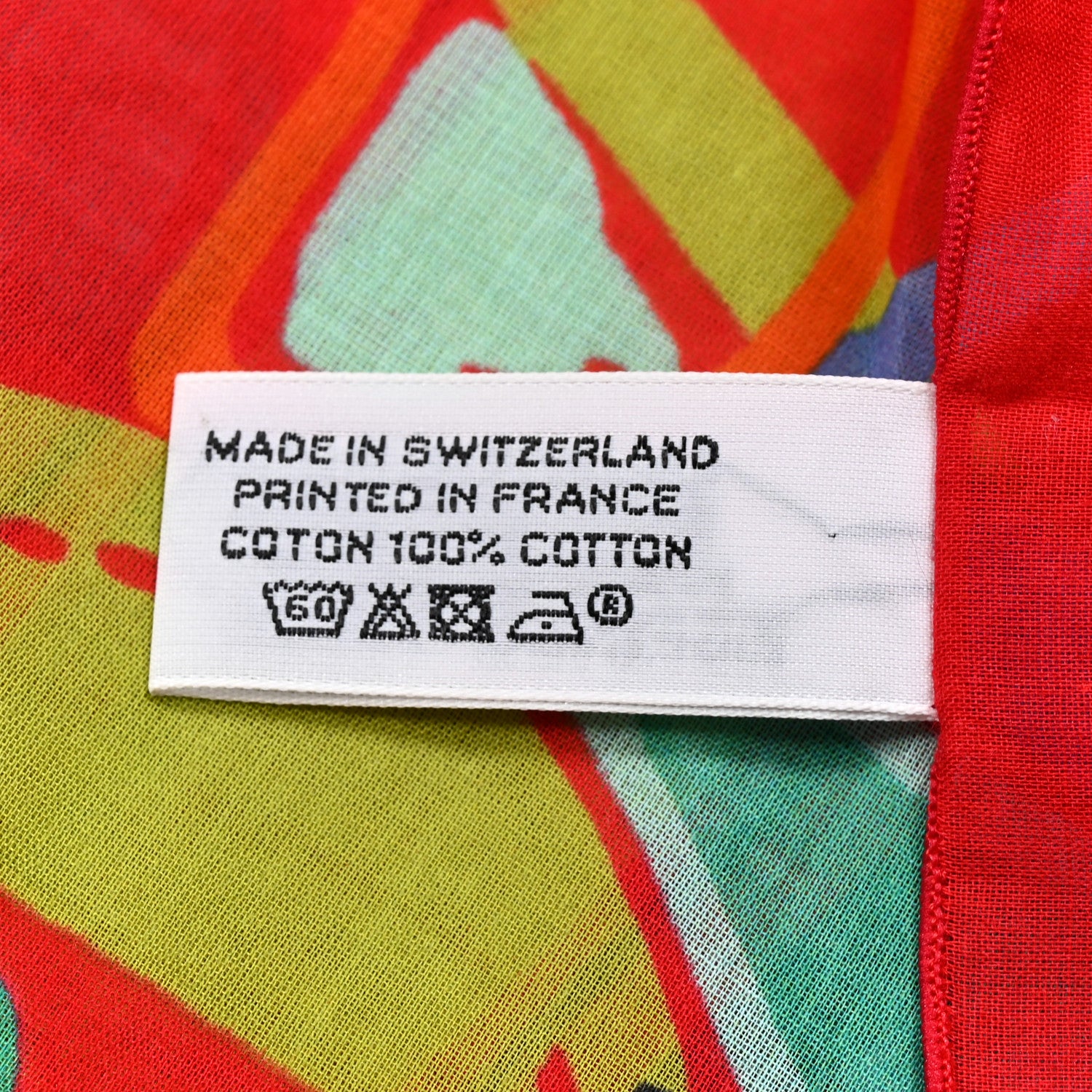 Hermes Cotton Pareo Modernisme Tropical Scarf Stole Rouge 3 of 3