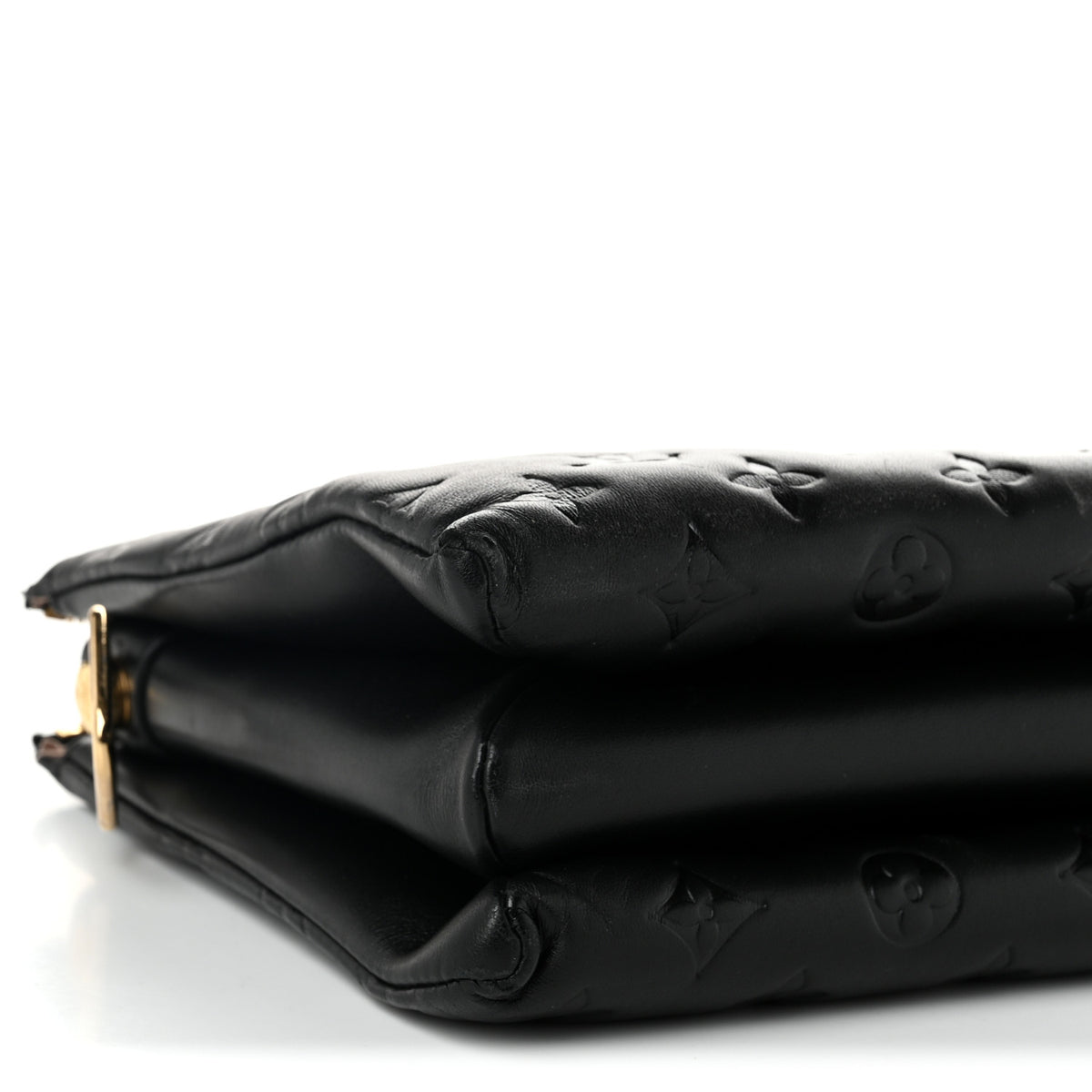Lambskin Embossed Monogram Coussin PM Black