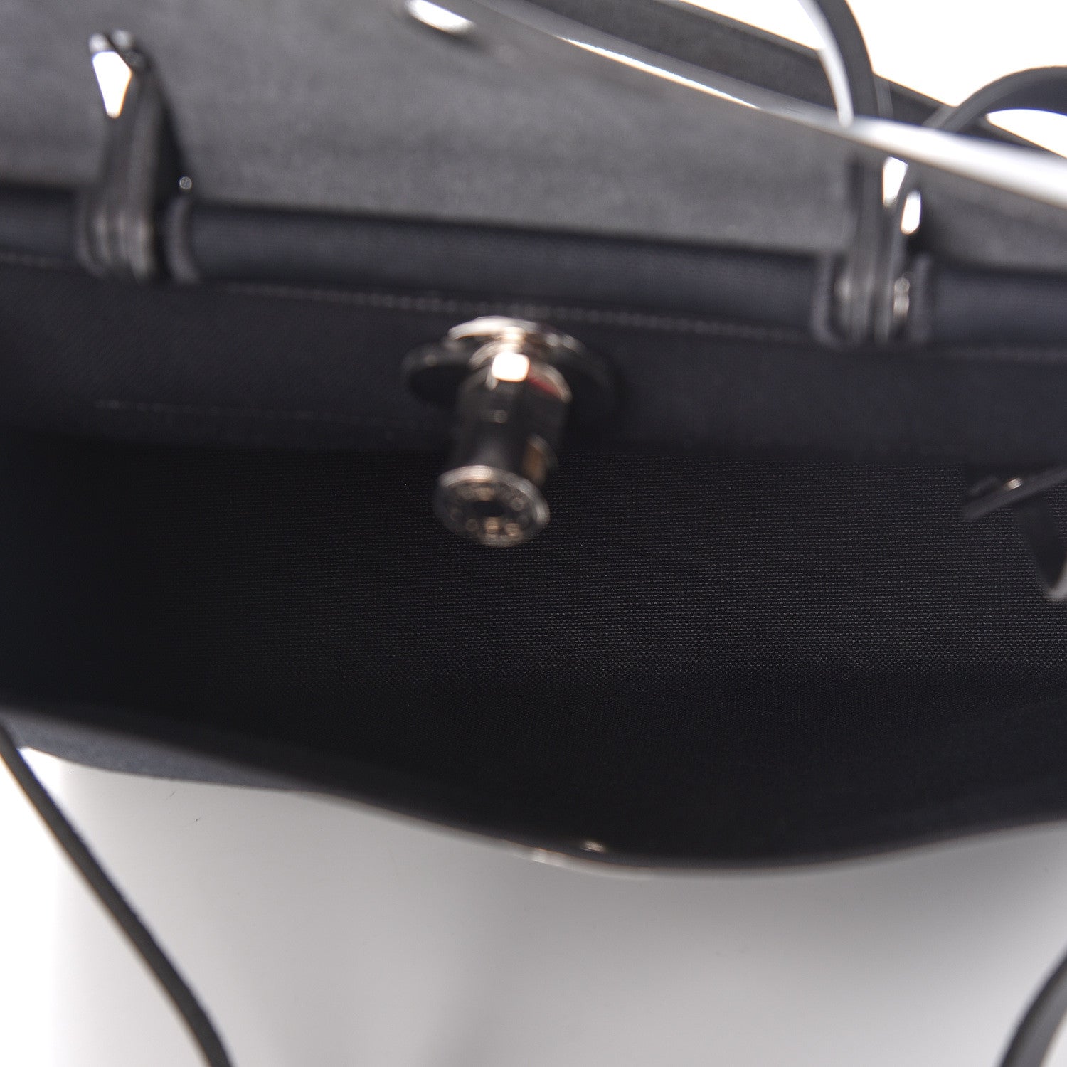 Hermes Military Toile Vache Hunter Herbag Zip PM 31 Black 8 of 10