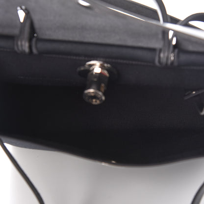 Hermes Military Toile Vache Hunter Herbag Zip PM 31 Black 8 of 10