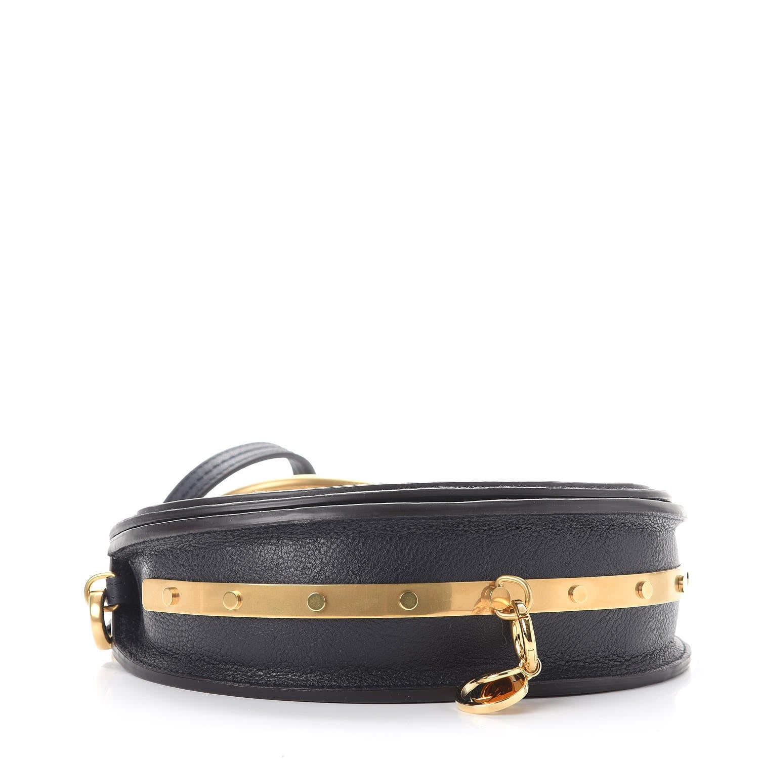 Chloe Suede Calfskin Constellation Studded Small Nile Bracelet Minaudiere Bag Full Blue 4 of 11