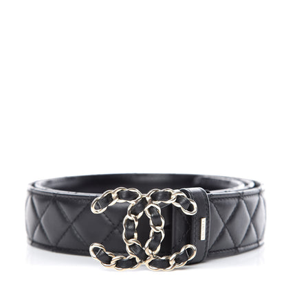 Chanel Lambskin Quilted CC Chain Belt 90 36 Black 1 of 8
