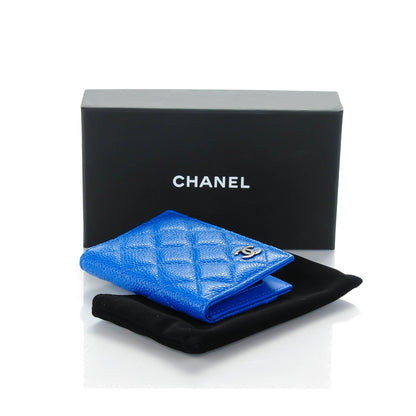 Chanel Caviar Quilted Card Holder Blue 4 of 7