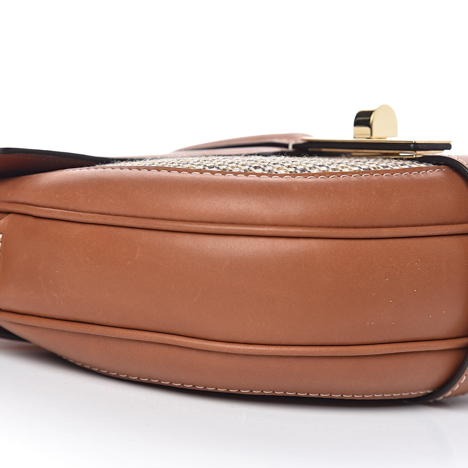 Celine Natural Calfskin Tweed Besace Small 16 Tan 10 of 12