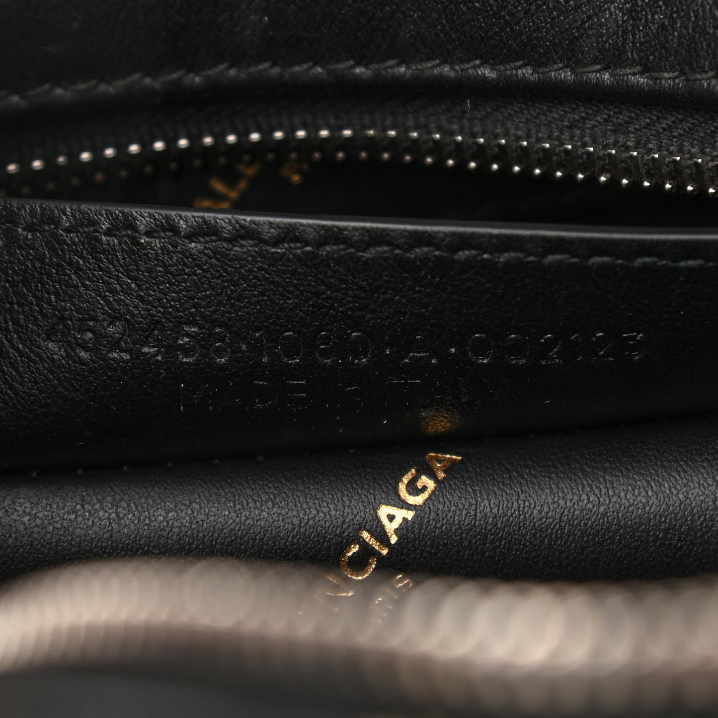 Calfskin Allover Logo XS Bazar Shopper Tote Black Gold