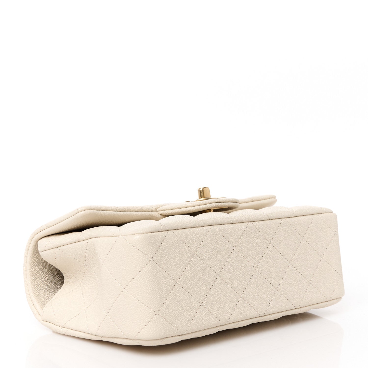 Chanel Caviar Quilted Mini Top Handle Rectangular Flap Beige 4 of 12