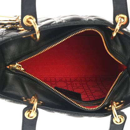 Christian Dior Lambskin Cannage Medium Lady Dior Black 5 of 10