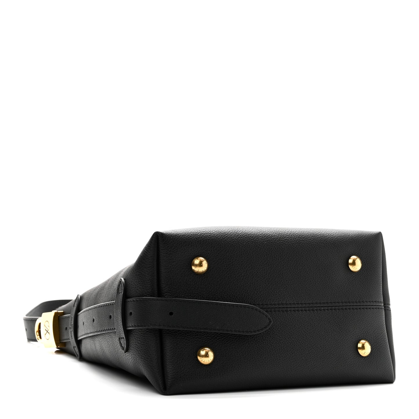 Grained Calfskin Low Key Hobo PM Black