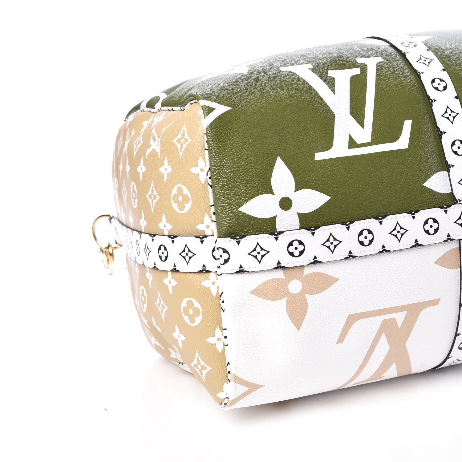 Louis Vuitton Monogram Giant Keepall Bandouliere 50 Kaki Beige 9 of 10