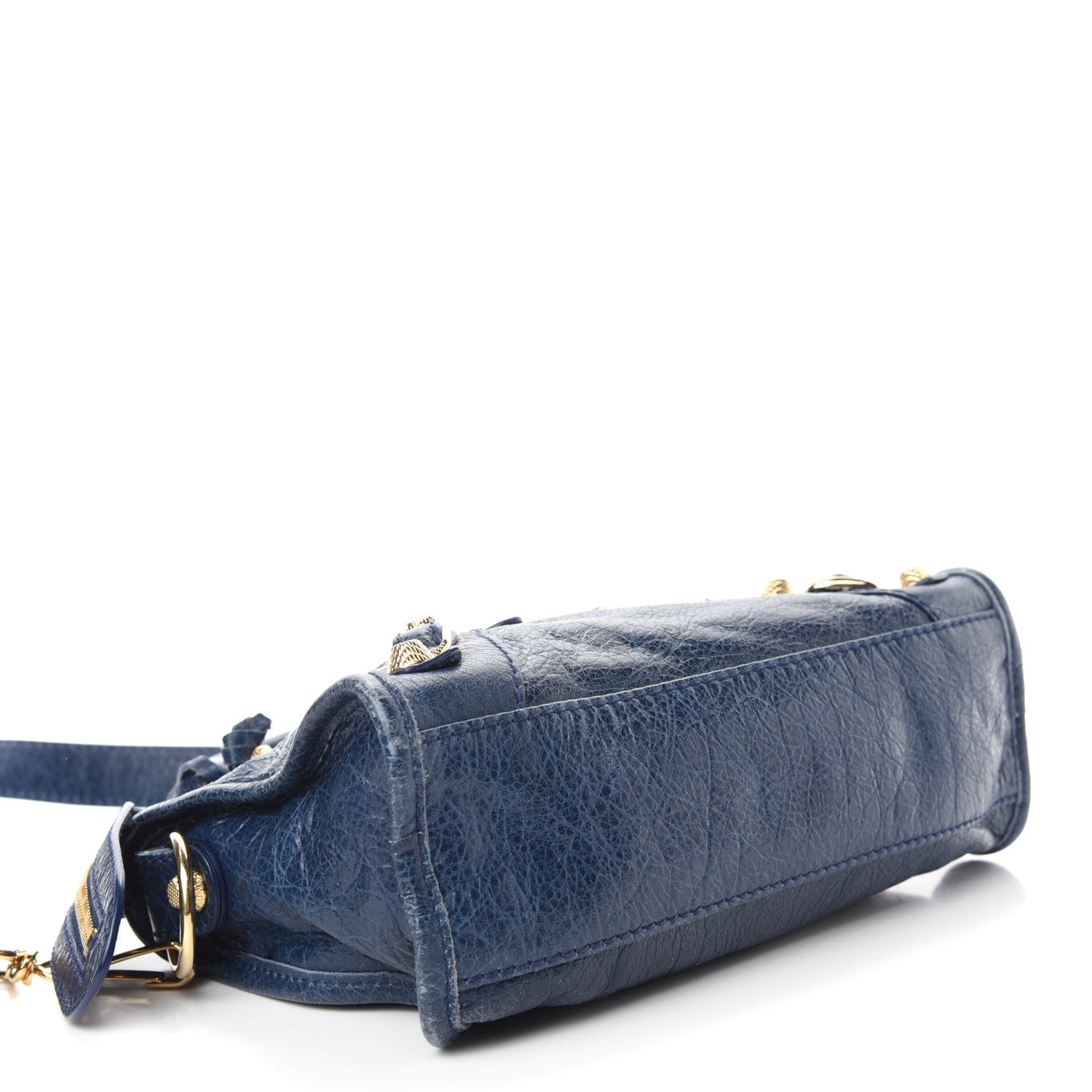 Balenciaga Agneau Giant 12 Gold Hardware Mini City Bleu Mineral 4 of 10