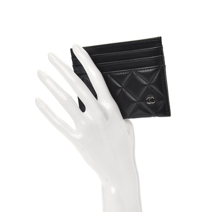 Chanel Calfskin Quilted Diamond Card Holder Black 2 of 8