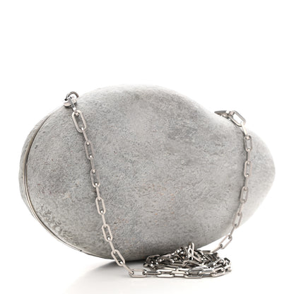 Bottega Veneta Pebble Rock Mini Chain Clutch Grey 3 of 11