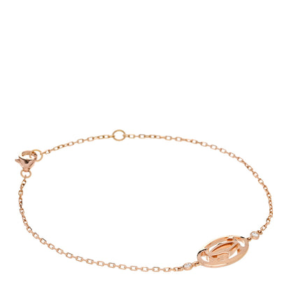 Cartier 18K Pink Gold Diamond Logo De Cartier Bracelet 1 of 4