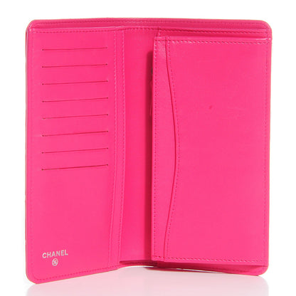 Chanel Lambskin Quilted Yen Wallet Fuchsia 5 of 9