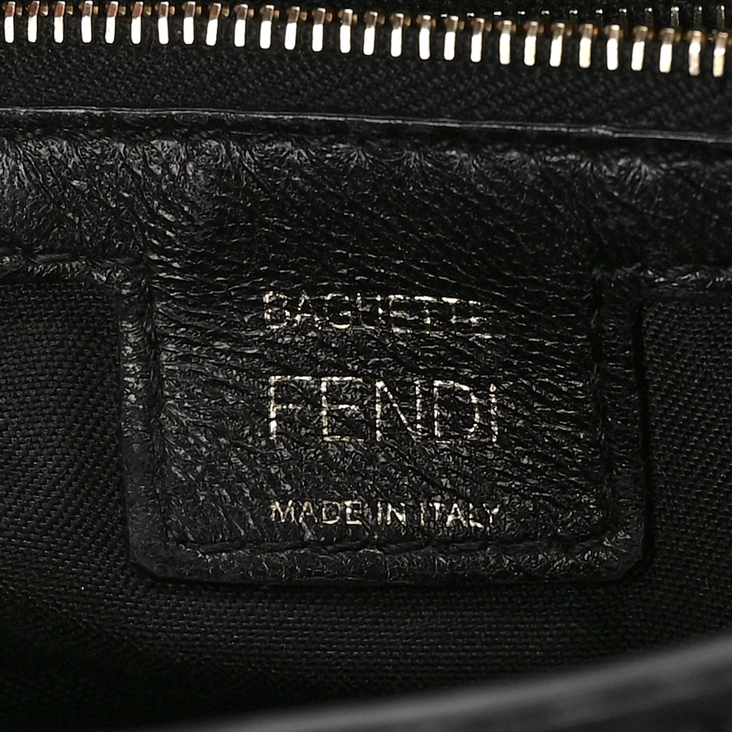 Nappa FF 1974 Embossed Baguette Black