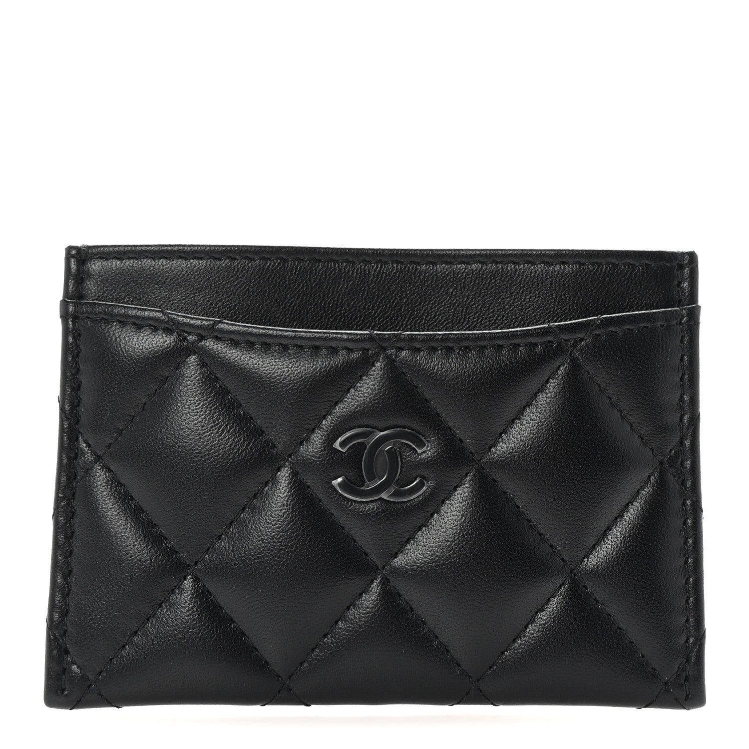 Chanel Lambskin Quilted Card Holder So Black 1 of 9