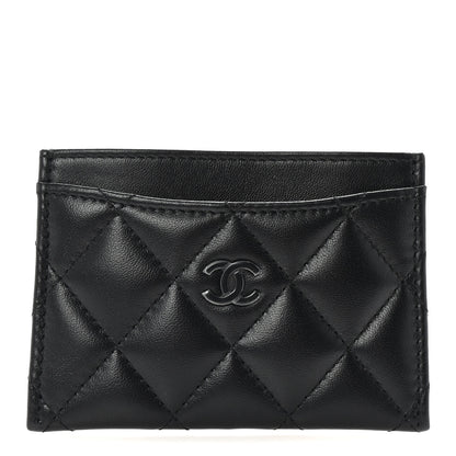 Chanel Lambskin Quilted Card Holder So Black 1 of 9