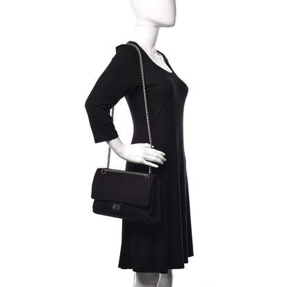 Chanel Jersey Coco's Croc 2.55 Reissue 226 Flap Black 2 of 13