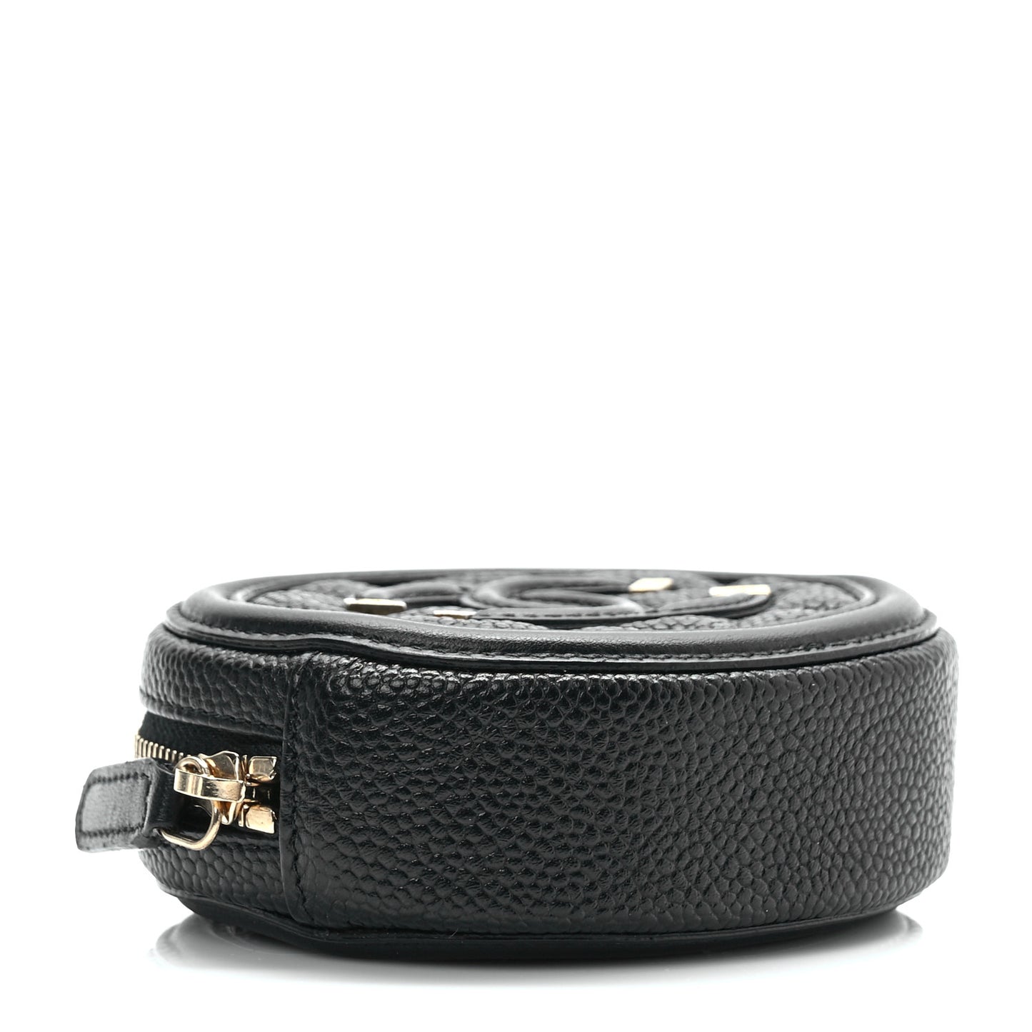 Caviar Quilted Filigree Zip Around Classic Coin Purse Black
