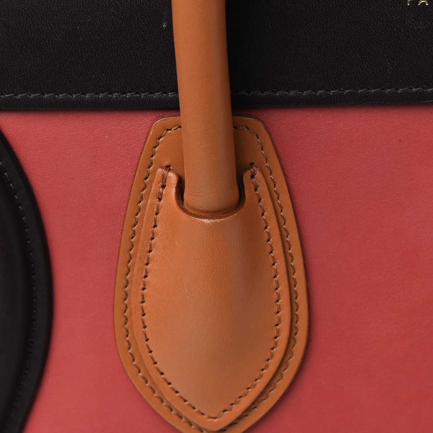 Smooth Calfskin Bullhide Micro Tri-Color Luggage Terracotta