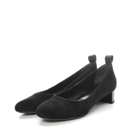 Louis Vuitton Suede Uniformes Pump 39 Black 3 of 8