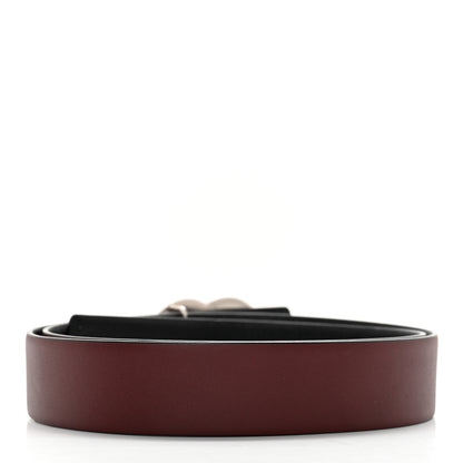 Chanel Calfskin CC Reversible Belt 85 34 Black Burgundy 4 of 10
