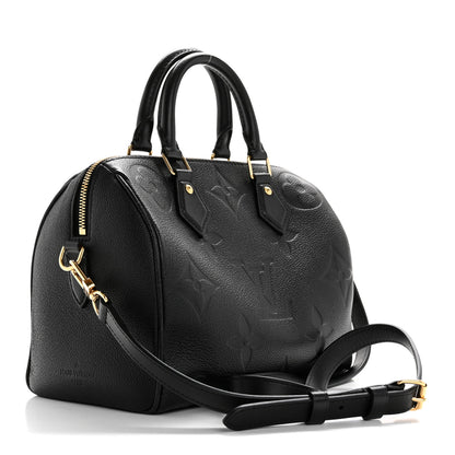 Louis Vuitton Empreinte Monogram Giant Speedy Bandouliere 25 Black 3 of 14