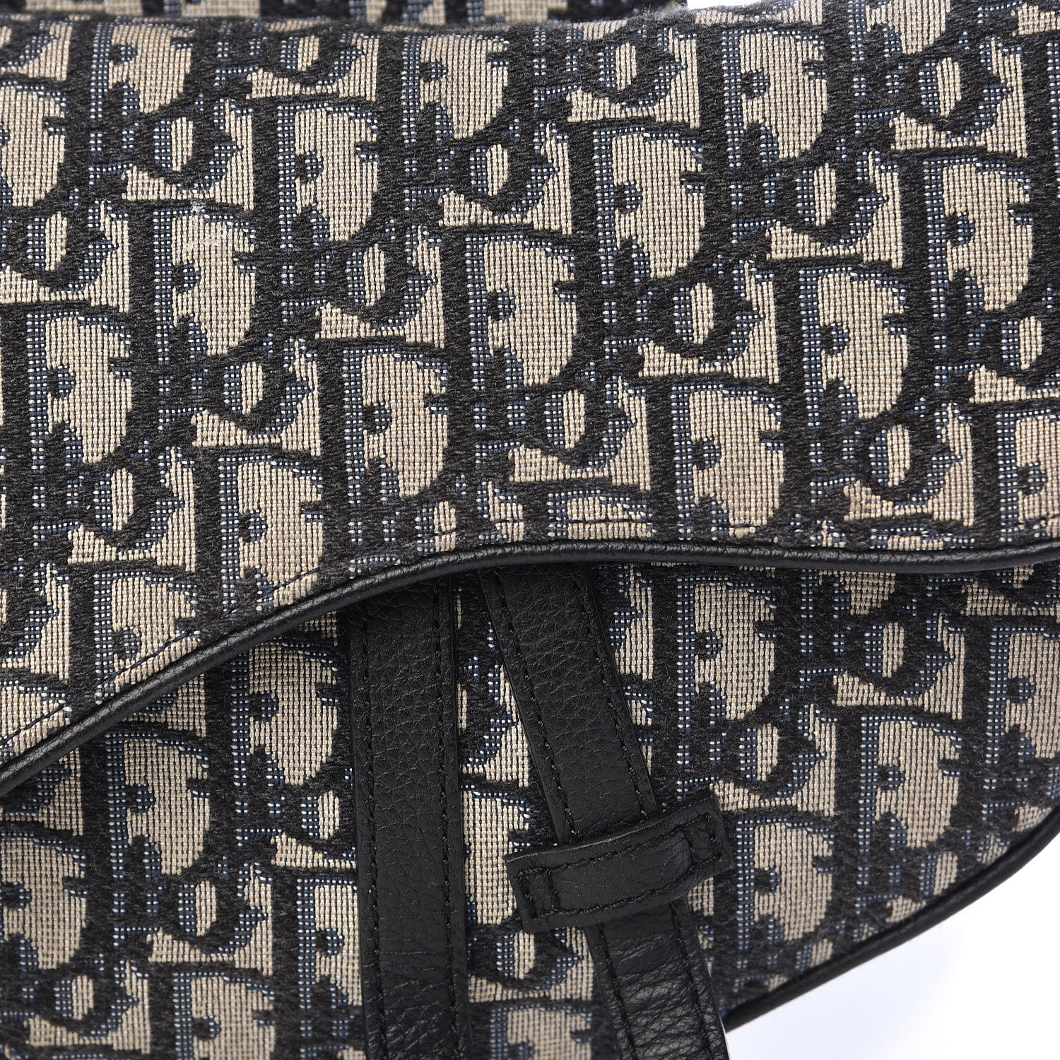 Christian Dior Oblique Saddle Bag Blue 7 of 8