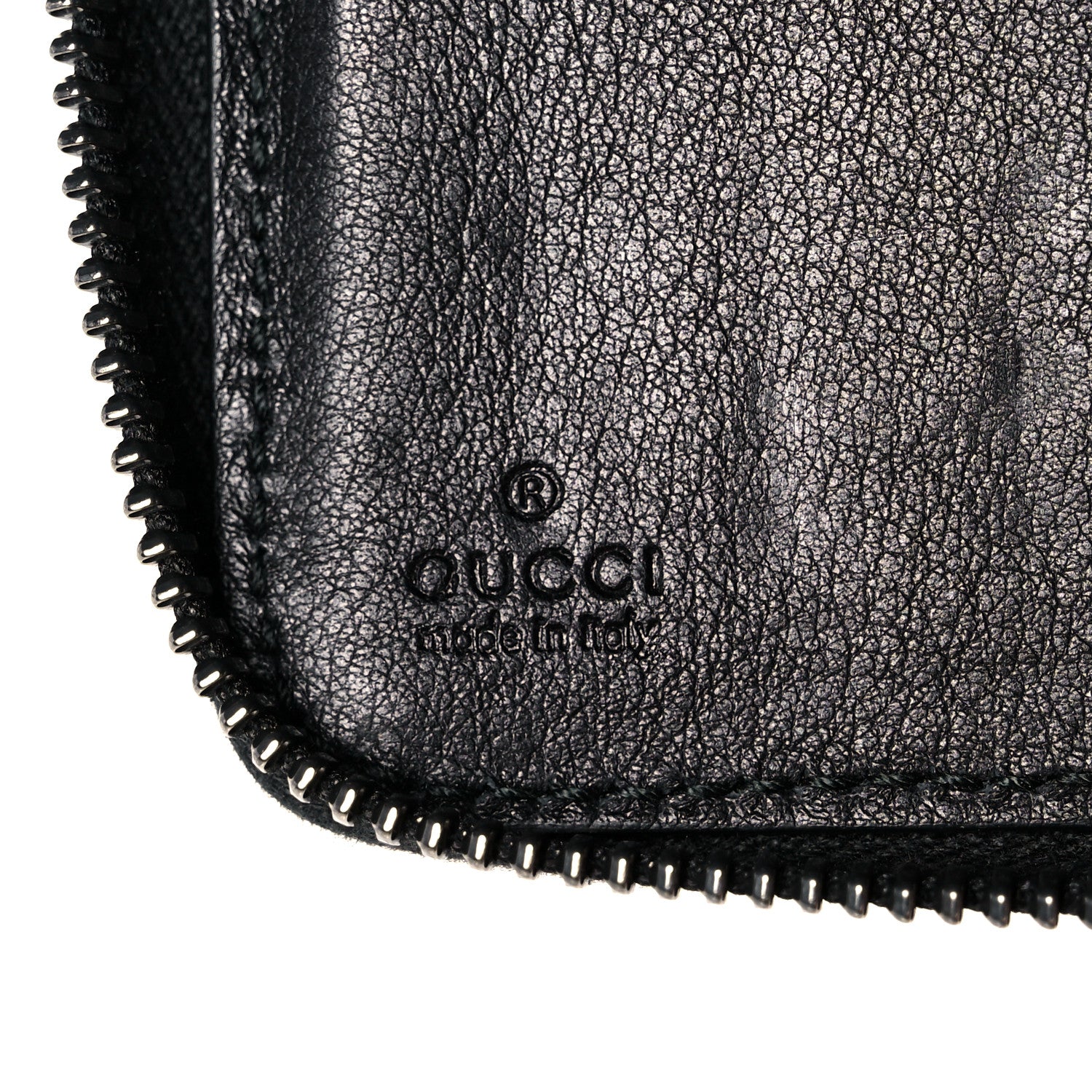 Gucci Guccissima Signature Zip Around Organizer Wallet Black 6 of 14