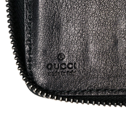 Gucci Guccissima Signature Zip Around Organizer Wallet Black 6 of 14