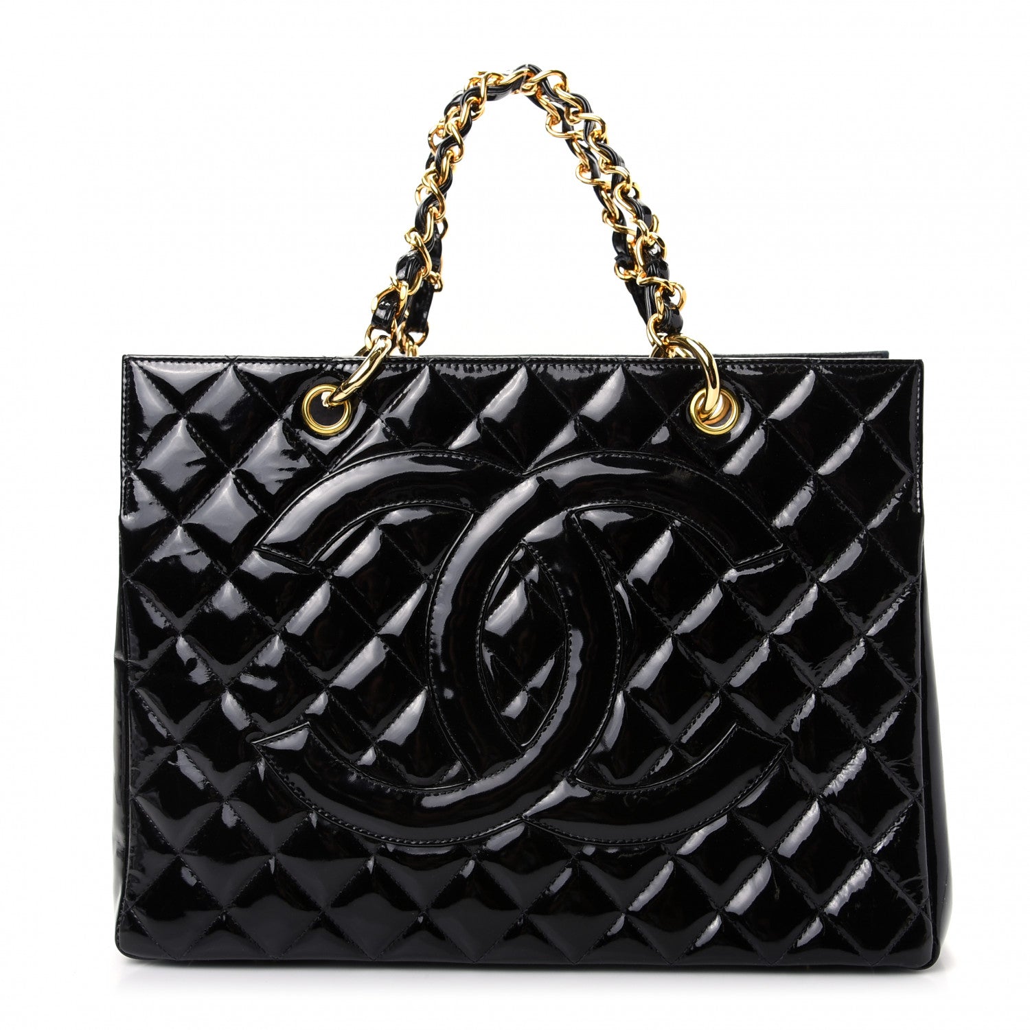 Chanel Patent Quilted Timeless CC Tote Black 1 of 9