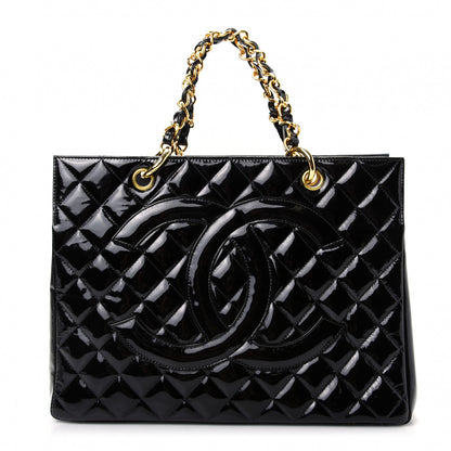 Chanel Patent Quilted Timeless CC Tote Black 1 of 9
