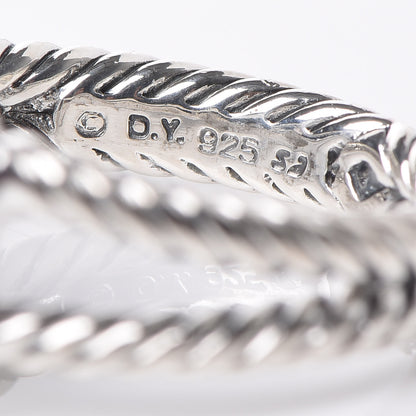 David Yurman Sterling Silver Diamond Black Orchid 7mm Petite Albion Ring 55 7.25 5 of 5