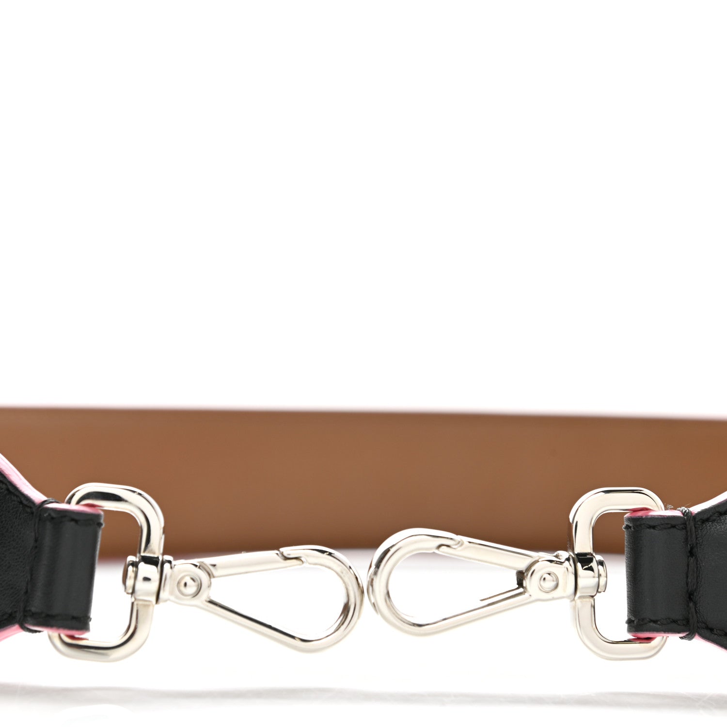 Fendi Vitello Dolce Plexiglass Bi-Color Studded Strap You Black Brownie Multicolor 3 of 5