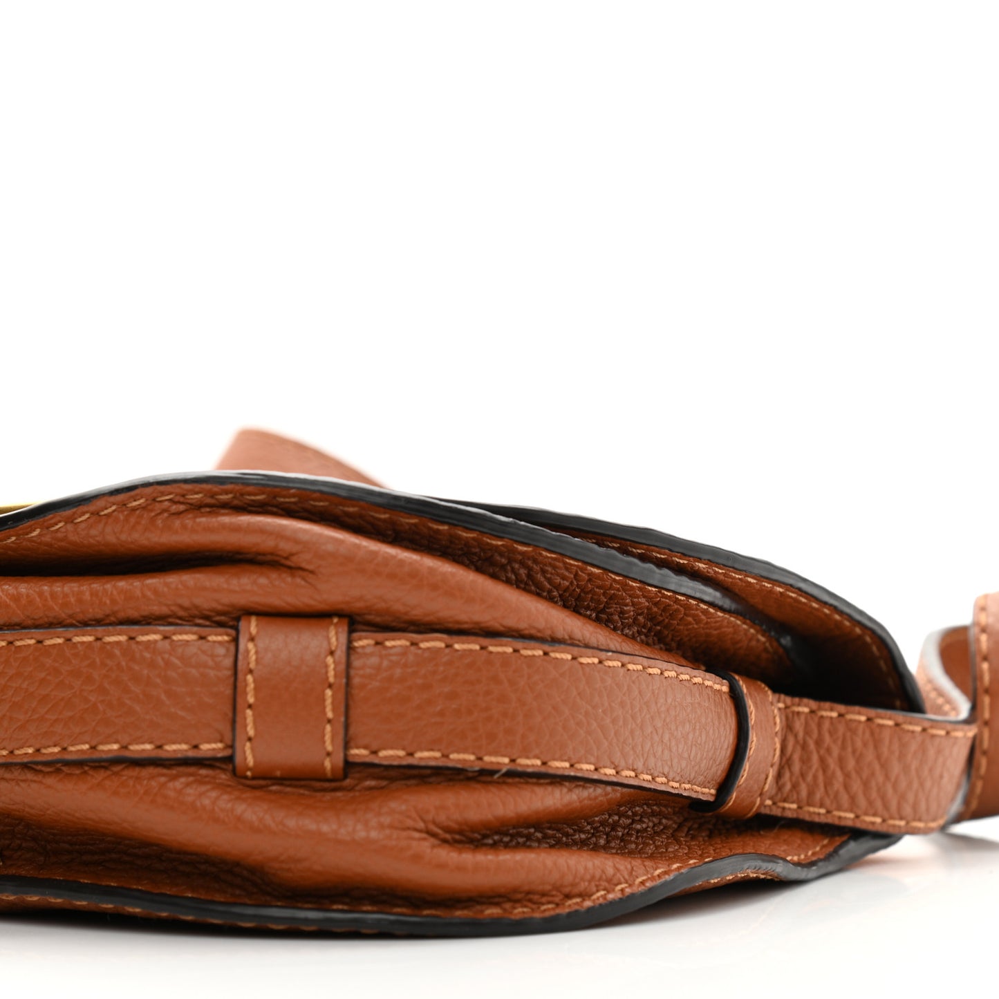 Calfskin Mini Marcie Round Crossbody Bag Tan