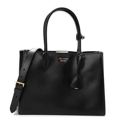 Prada City Calfskin Medium Bibliotheque Tote Black 1 of 8