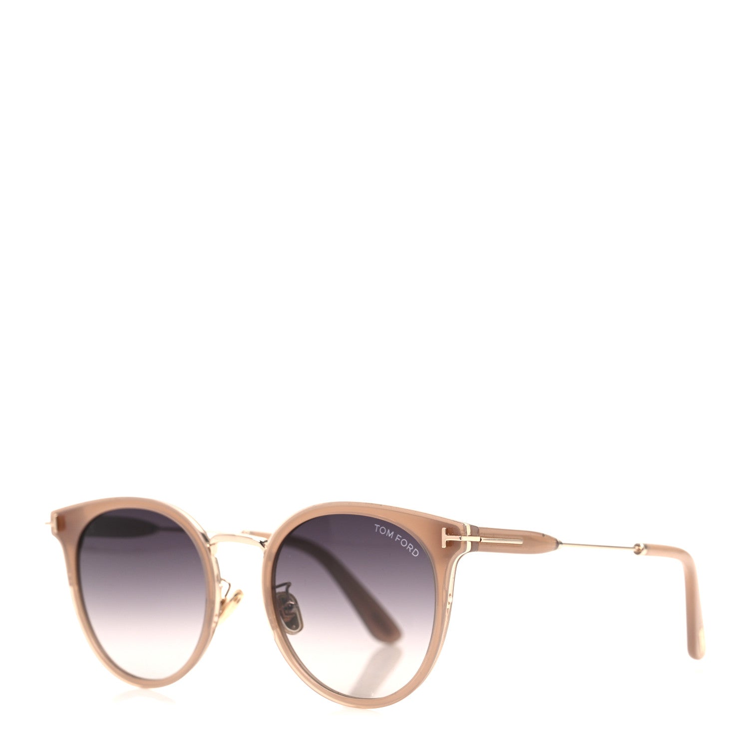 Tom Ford Acetate Round Sunglasses Brown 1 of 7