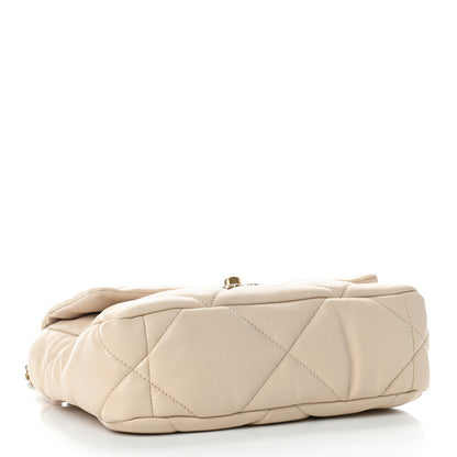 Chanel Lambskin Quilted Medium Chanel 19 Flap Beige 4 of 9