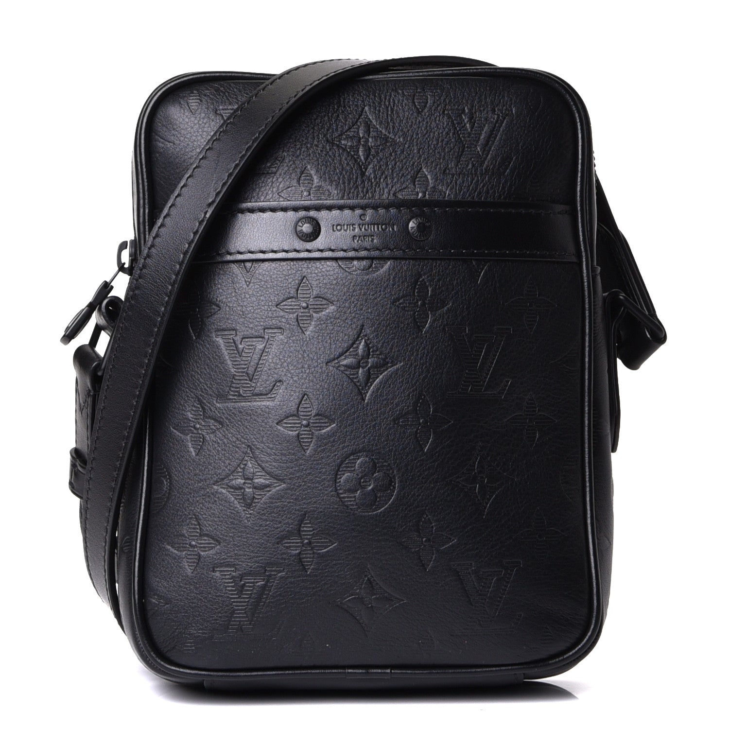 Louis Vuitton Calfskin Monogram Shadow Danube PM Black 1 of 6