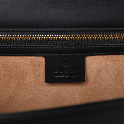 Gucci Calfskin Medium Sylvie Top Handle Bag Black 7 of 8