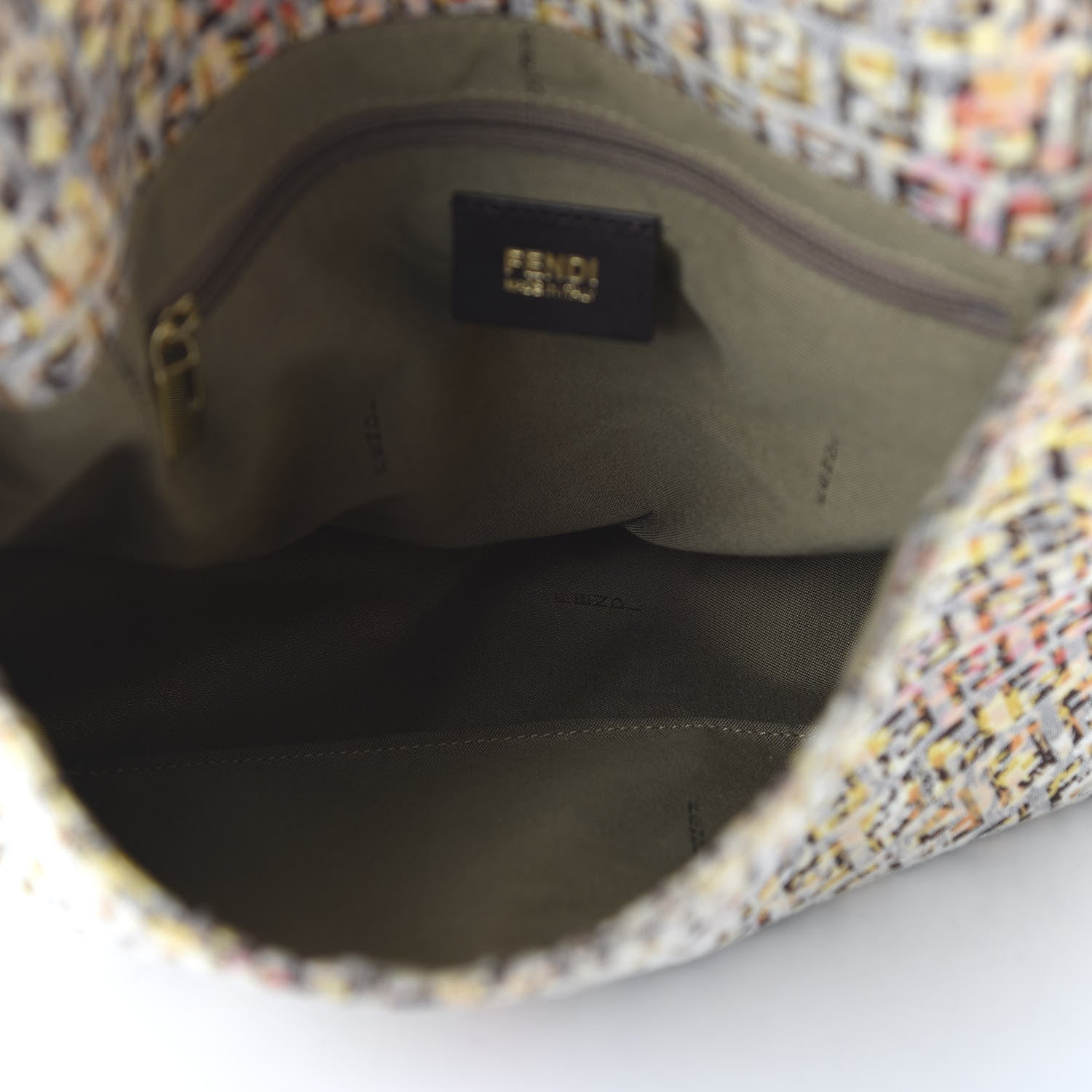 Fendi ENDI Zucchino Vitello Floral Studded Forever Mama Baguette Pesca Giallo Saddler 5 of 10