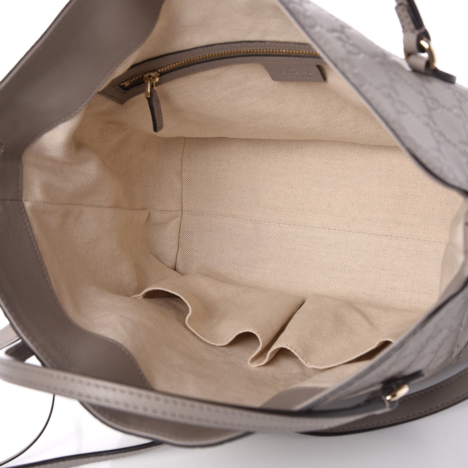 Gucci Guccissima Medium Bree Foldover Tote Storm Grey 5 of 7