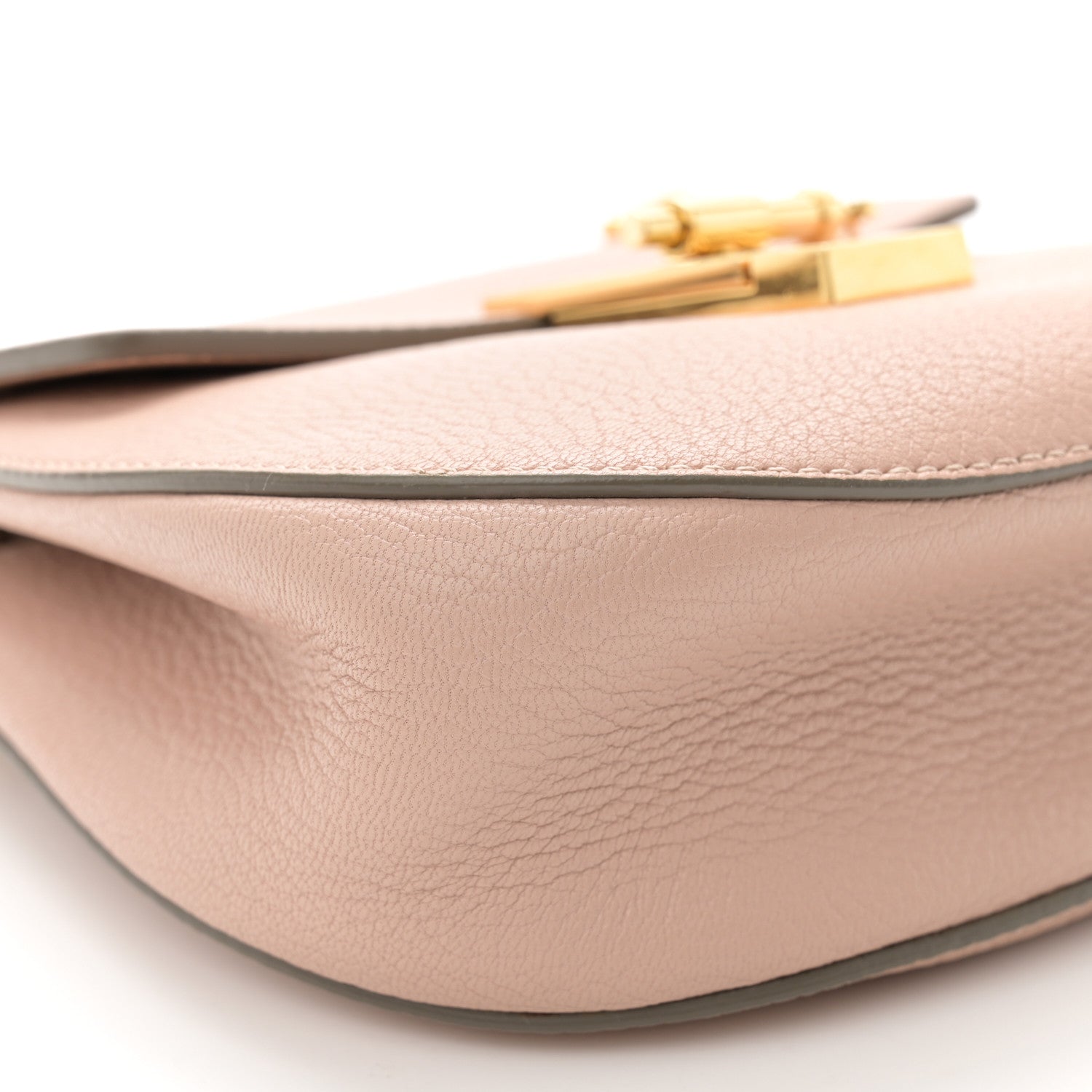 Chloe Grained Lambskin Mini Drew Shoulder Bag Cement Pink 9 of 12