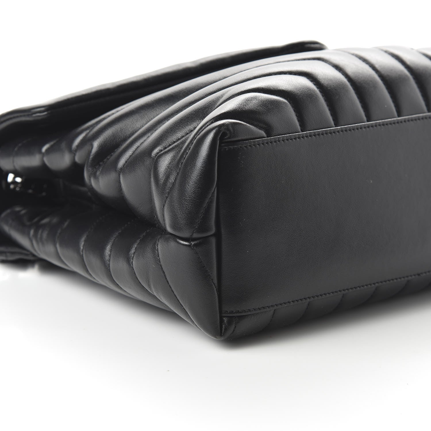 Saint Laurent Calfskin Y Quilted Monogram Medium Loulou Chain Satchel Black 6 of 9