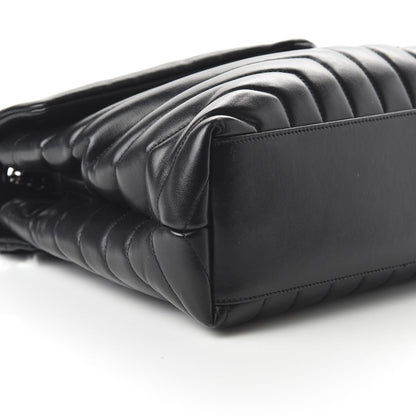 Saint Laurent Calfskin Y Quilted Monogram Medium Loulou Chain Satchel Black 6 of 9