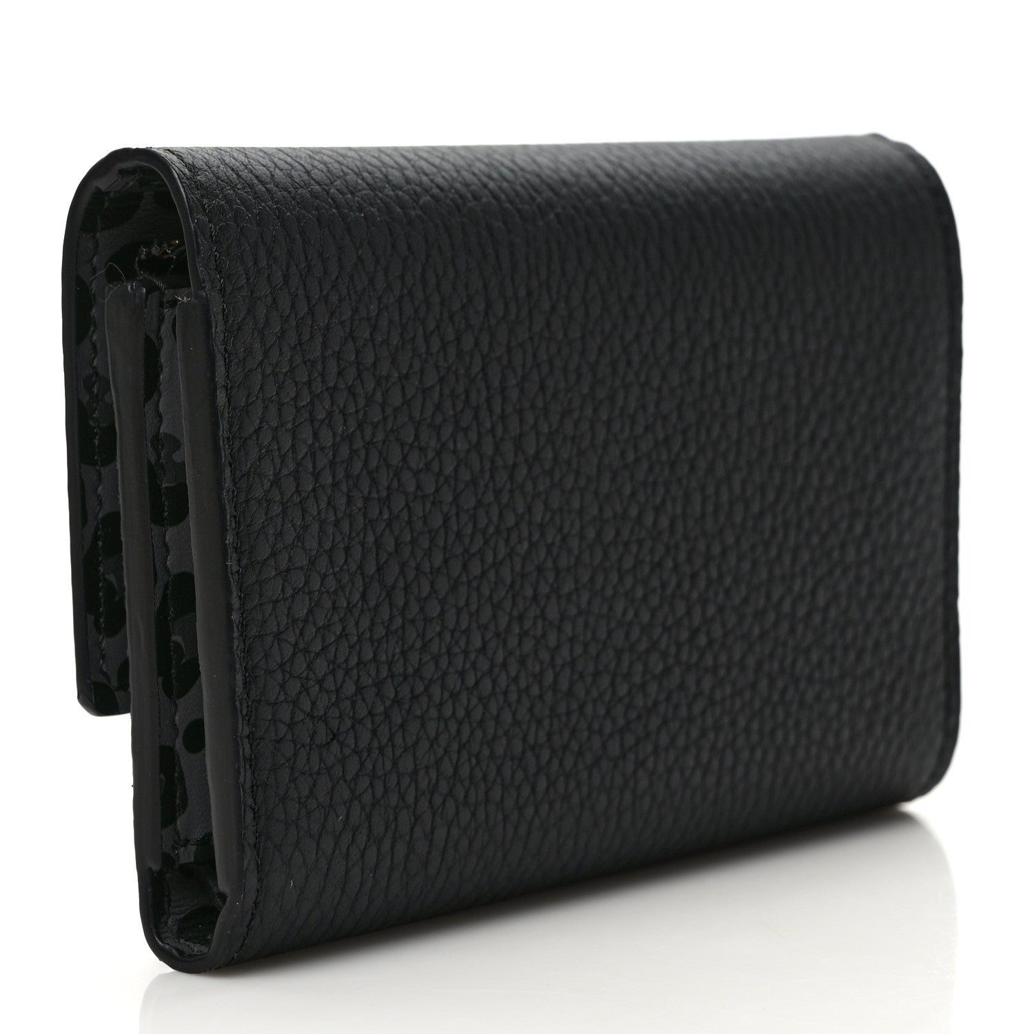 Louis Vuitton Taurillon Capucines Compact Wallet Black 3 of 7