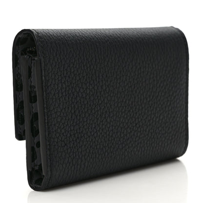 Louis Vuitton Taurillon Capucines Compact Wallet Black 3 of 7