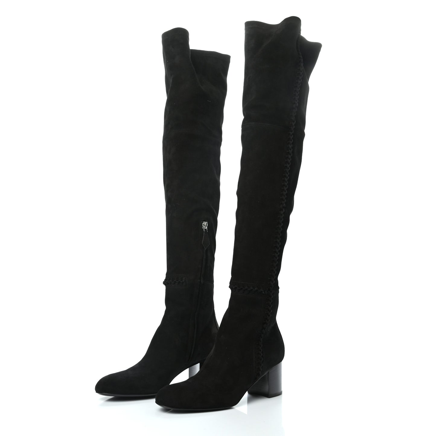 Suede Goatskin Decibel Thigh-High Boots 37.5 Black