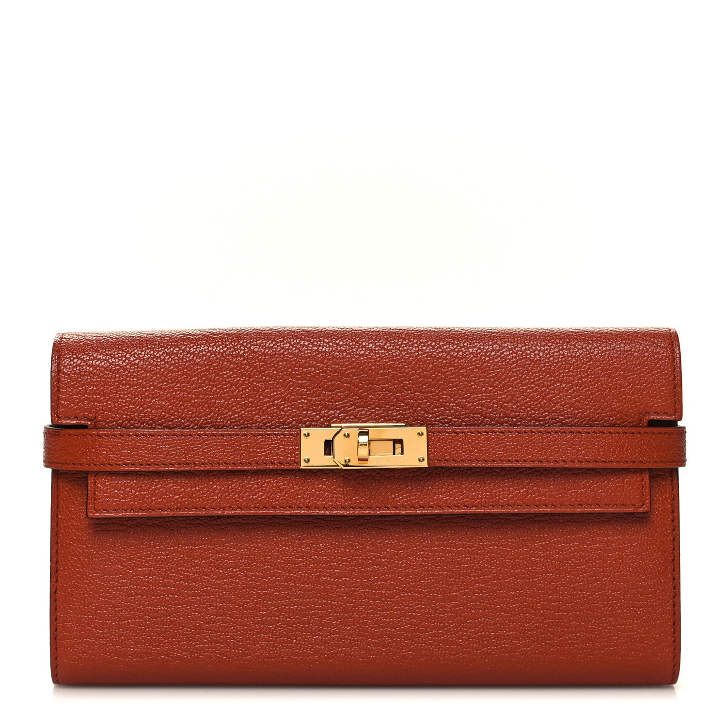 Hermes Chevre Mysore Kelly Longue Wallet Cuivre 1 of 11