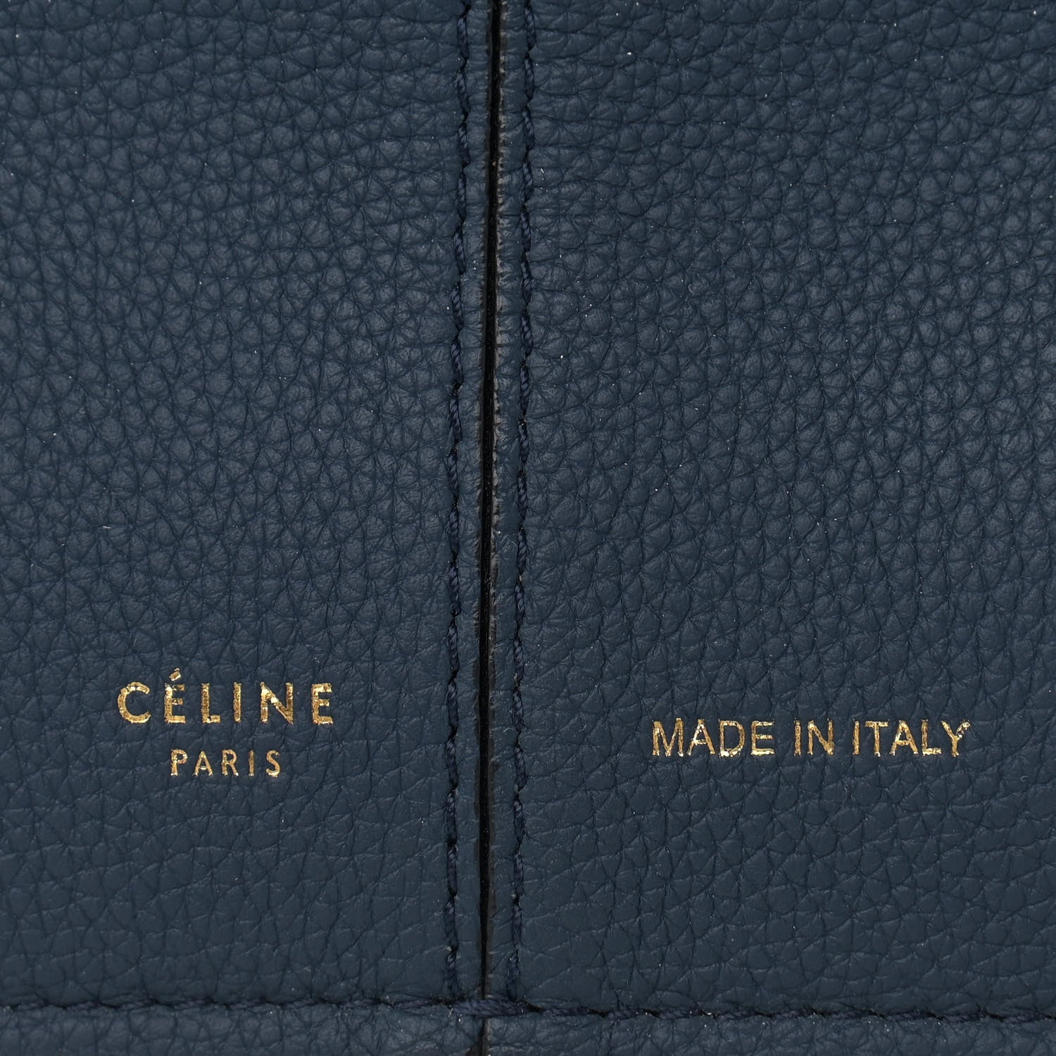 Celine Baby Grained Calfskin Medium Tri-Fold Bag Steel Blue 6 of 10